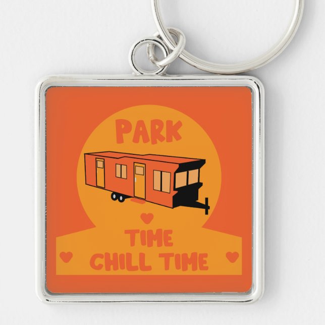 Static Caravan Home Gift Keychain (Front)