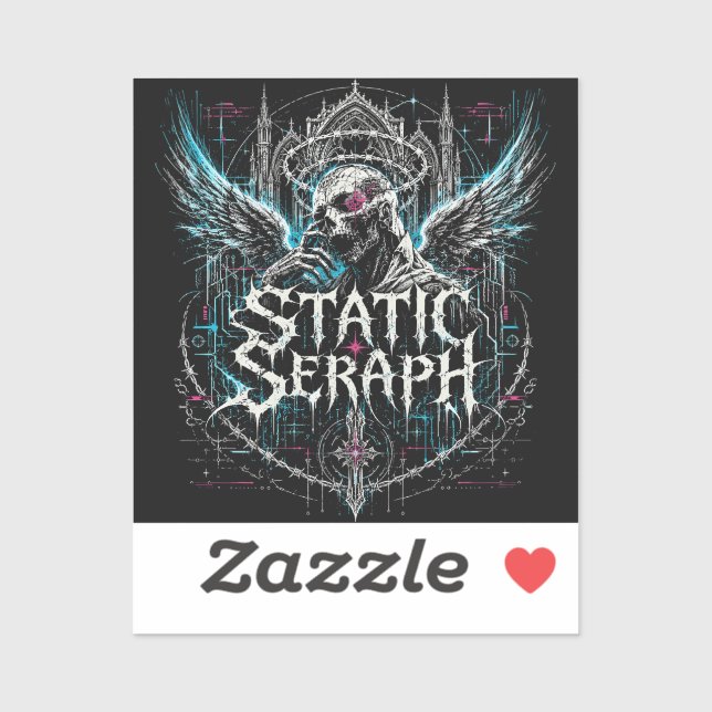 Static Seraph Gothic Cyberpunk Graphic Sticker (Sheet)