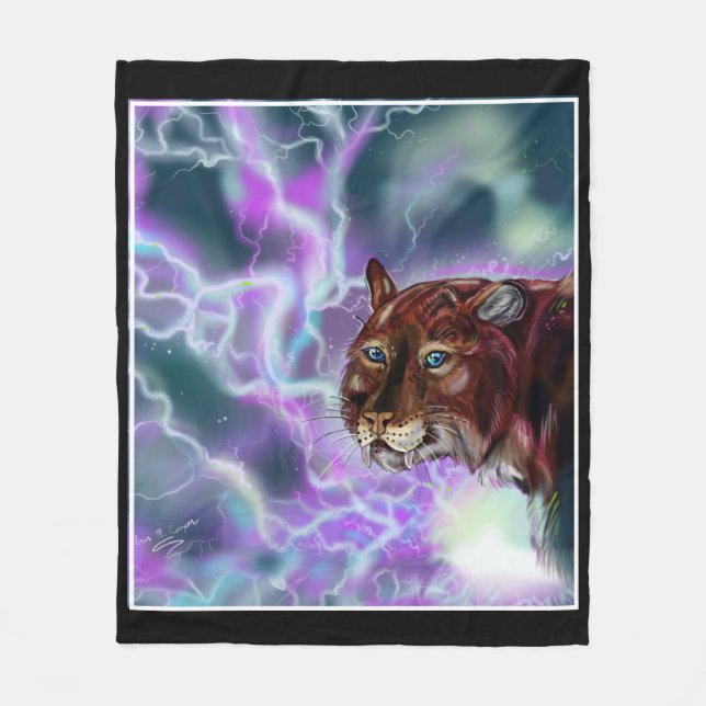 Static Storm Lighting Saber Fleece Blanket (Front)