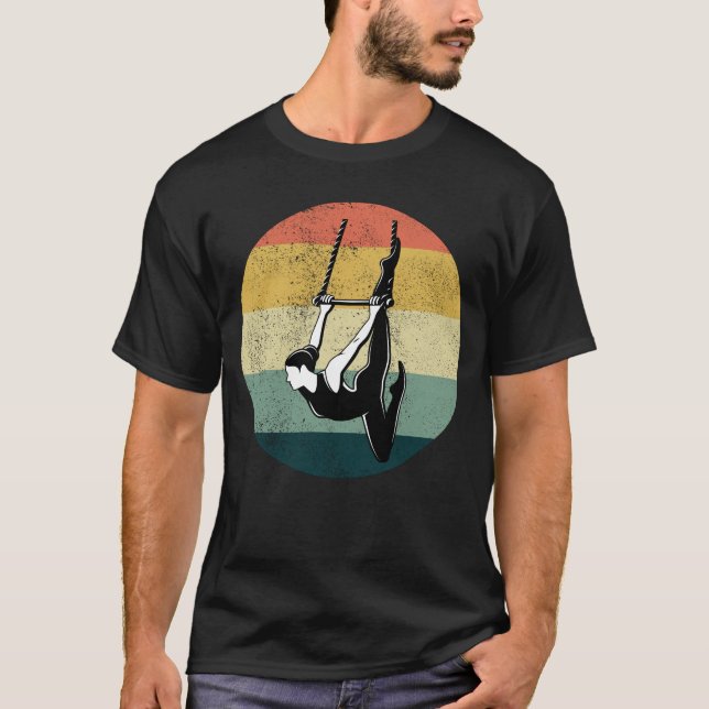 Static Trapeze Artist Circus Gymnastics Gymnast T-Shirt (Front)