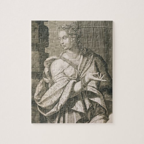 Statilia Messalina third wife of Nero engraving Jigsaw Puzzle