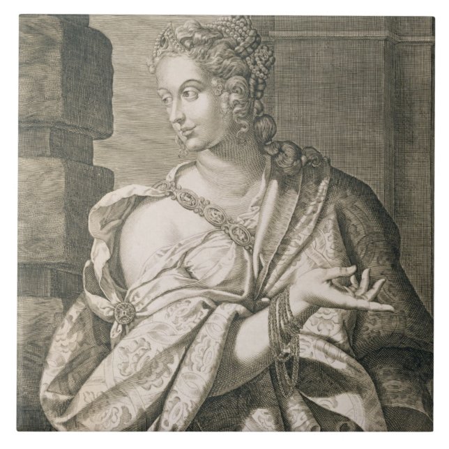 Statilia Messalina third wife of Nero (engraving) Tile (Front)