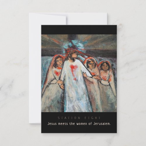 Station Eight Jesus meets women Prayer Card