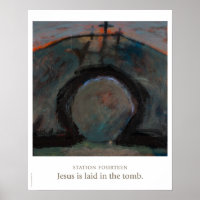Station Fourteen: Jesus is laid in the tomb.