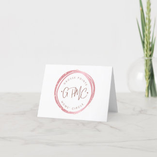 Stationary Letterpress Thank You Card