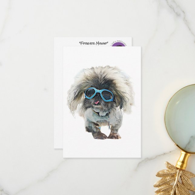 Stationary note card "Forever Mongo" (Front/Back In Situ)