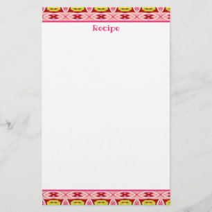 Stationary Recipe Note Paper