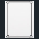 Stationary Simple black border Letterhead<br><div class="desc">Stationary simple black border</div>