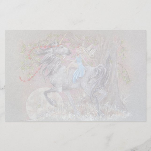 Stationary - Unicorn Valentine Stationery (Front)