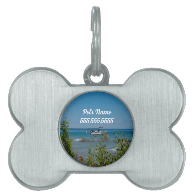 Stationed At Mackinac Pet ID Tag (Front)