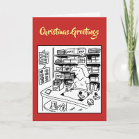 Stationers Stationery Shop Christmas Card