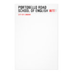 PORTOBELLO ROAD SCHOOL OF ENGLISH  Stationery