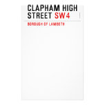 clapham high street  Stationery