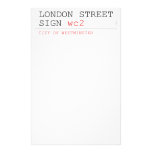 LONDON STREET SIGN  Stationery
