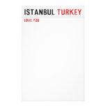 ISTANBUL  Stationery
