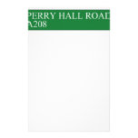 Perry Hall Road A208  Stationery
