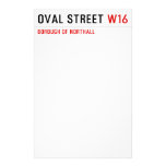 Oval Street  Stationery