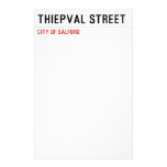 Thiepval Street  Stationery