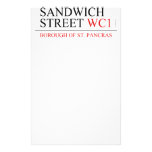 SANDWICH STREET  Stationery