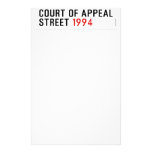 COURT OF APPEAL STREET  Stationery