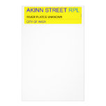 Akinn Street  Stationery