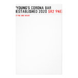 YOUNG'S CORONA BAR established 2020  Stationery