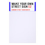 make your own street sign  Stationery