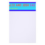 Alex and Josh  Stationery