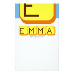 E
 EMMA  Stationery