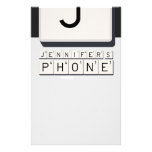 J
 JENNIFER'S
 PHONE  Stationery