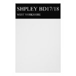 SHPLEY  Stationery