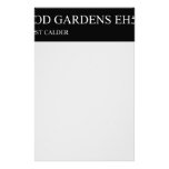 TOD GARDENS  Stationery