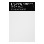 LONDON STREET SIGN  Stationery