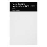 Paige harries mantle close  Stationery