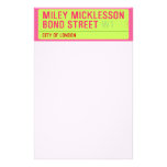 miley micklesson bond street  Stationery