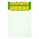 Game
 Letter nomsa luv's andile
 Tiles  Stationery