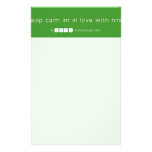 Keep calm im in love with niniza  Stationery