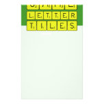 Game
 Letter
 Tiles  Stationery