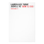 Laurenjade yusuf Jodrell rd  Stationery