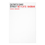 Cathy's Cake Street  Stationery