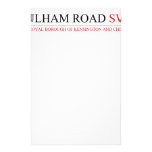 Fulham road  Stationery