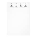 n|ick  Stationery