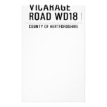 VICARAGE ROAD  Stationery