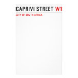 caprivi street  Stationery