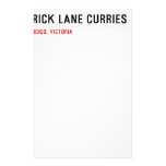 brick lane curries  Stationery