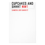 CUPCAKES AND  SHHHT  Stationery