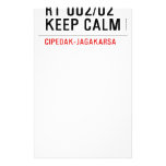RT 002/02 KEEP CALM  Stationery