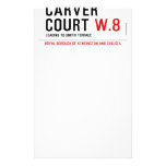 CARVER COURT  Stationery