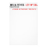 Familia reyes   Stationery