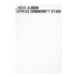 Brighton & Hove Albion American Express Community Stadium  Stationery